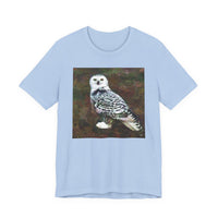 Snowy White Owl - Unisex Jersey Short Sleeve Tee