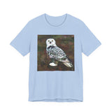 Snowy White Owl - Unisex Jersey Short Sleeve Tee