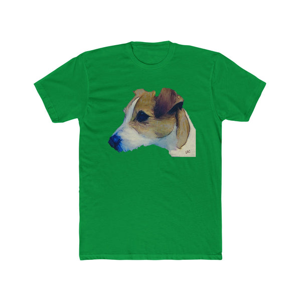 Parson Jack Russell Terrier - Men's Fitted Cotton Crew Tee