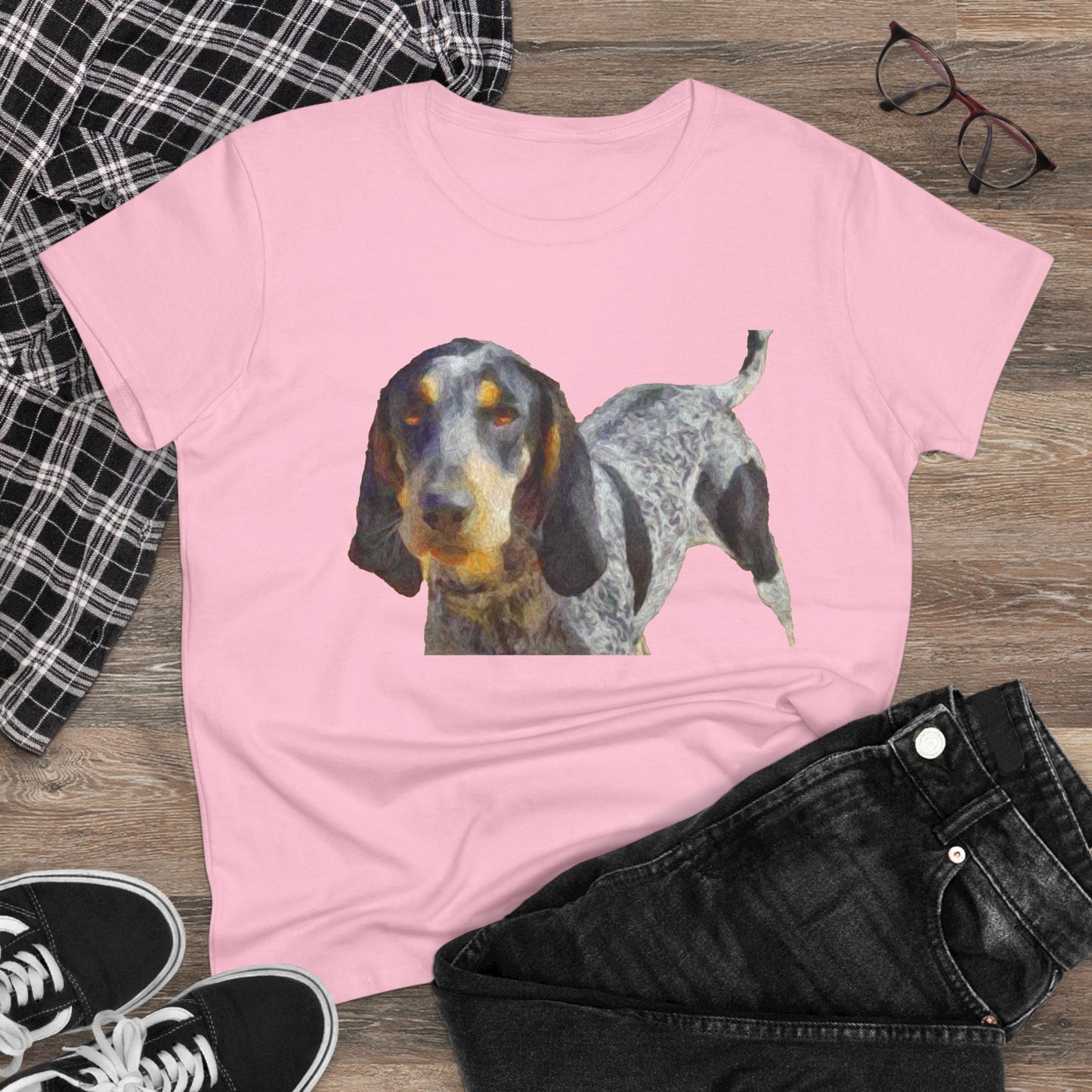Bluetick Coonhound Women's Midweight Cotton Tee