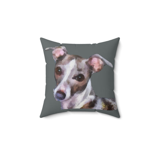 Italian Greyhound 'Lilly' Spun Polyester Throw Pillow