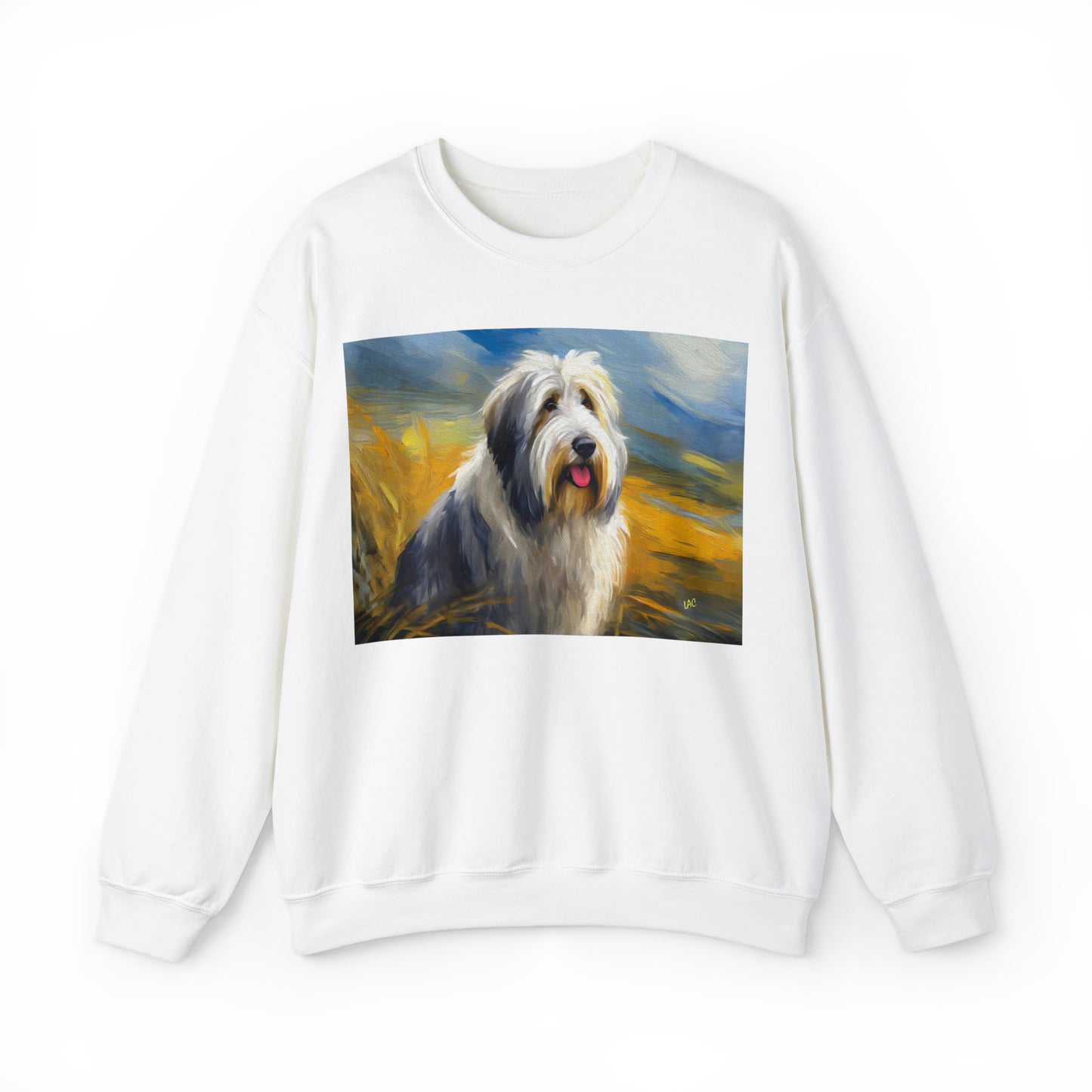 Elegant Old English Sheepdog 50/50 Crewneck Sweatshirt