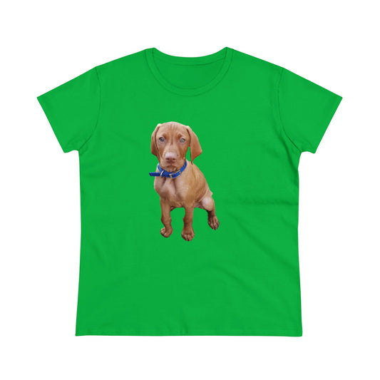 Hungarian Vizsla 'Augie'Women's Midweight Cotton Tee