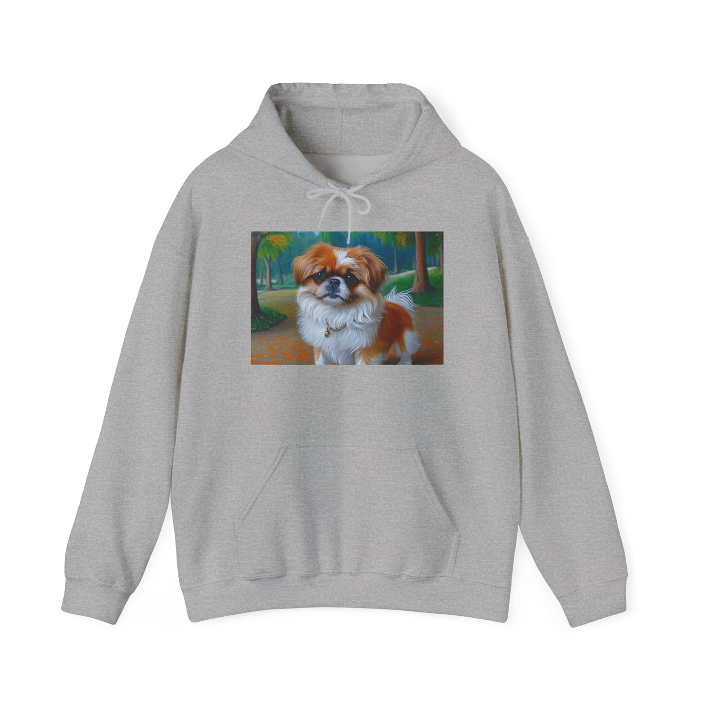 Pekingese Puppy Unisex 50/50 Hooded Sweatshirt