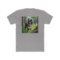 Karelian Bear Dog Men's Fitted Cotton Crew Tee