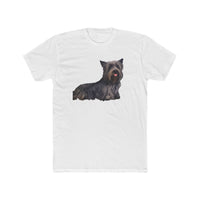 Skye Terrier  -  Men's Fitted  Cotton Crew Tee