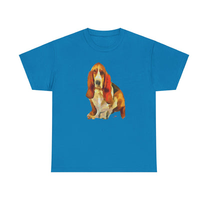 Basset Hound Dreamscape Heavy Cotton Tee