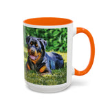 Rottweiler - Lina Accent Coffee Mug (11, 15oz)