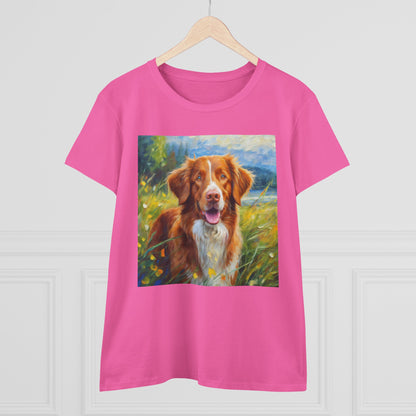 Nova Scotia Duck Tolling Retriever 'DIxie' Women's Midweight Cotton Tee