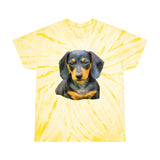 Dachshund 'Doxie 2' Unisex Cotton Tie-Dye Tee, Cyclone