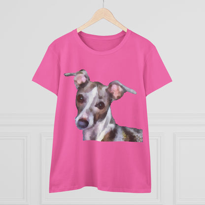 Italian Greyhound 'Lilly' Women's Midweight Cotton Tee