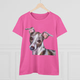 Italian Greyhound 'Lilly' Women's Midweight Cotton Tee