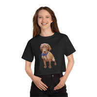Hungarian Vizsla 'Augie' Women's Cropped Cotton T-Shirt