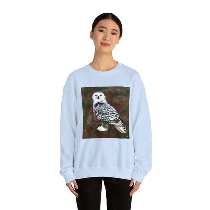 Snowy White Owl Unisex 50/50 Crewneck Sweatshirt