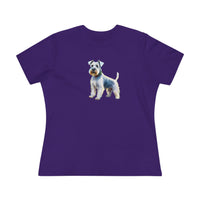 White Schnauzer Women's Relaxed Fit Cotton Tee