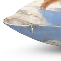 Finnish Spitz Spun Polyester Throw Pillow