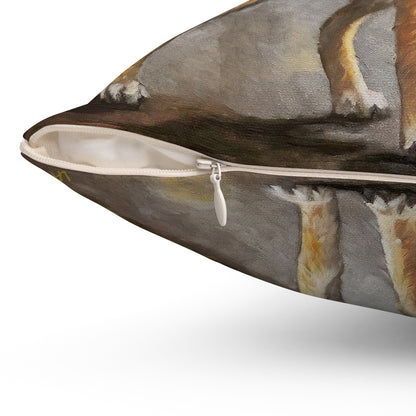 Czechoslovakian Vlcak 'Wolfdog'  - Spun Polyester Throw Pillow