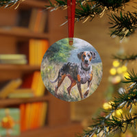 Catahoula Christmas Tree Metal Ornament