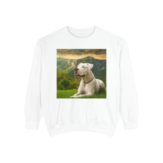 Dogo Argentino - Unisex Garment-Dyed Sweatshirt