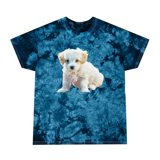 Bichon Frise Fine Art Cotton Tie-Dye Tee