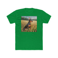 German Pinscher Men's Fitted Cotton Crew Tee