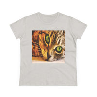 Cat  "Brucie's Eyes"Women's Midweight Cotton Tee