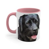 Black Labrador Retriever 'Rizzo' - Accent - Ceramic Coffee Mug, 11oz