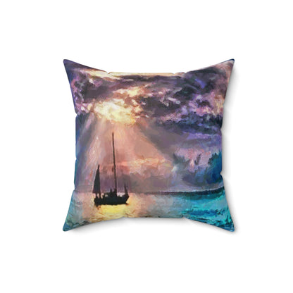 Greek Islands 'Aegean Enchantment' Spun Polyester Throw Pillow