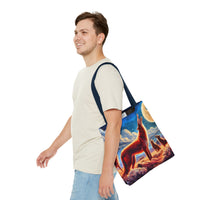 Coyotees Howling Under Moonlight Tote Bag