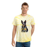 Blue Heeler - Australian Cattle Dog 'Bailey' Unisex Cotton Tie-Dye Tee, Cyclone