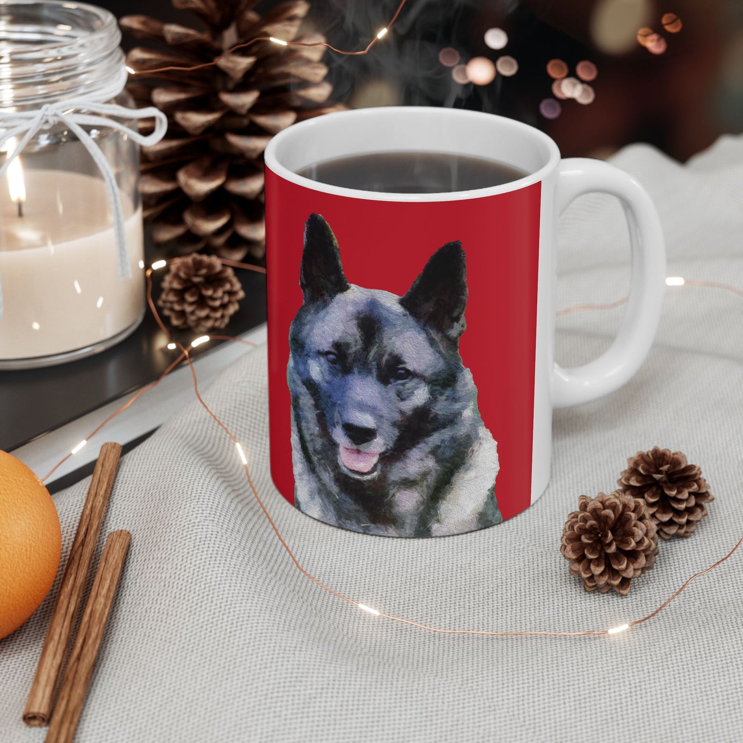 Norwegian Elkhound Ceramic Mug 11oz