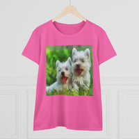 Westies - West Highland Terriers Women's Midweight Cotton Tee