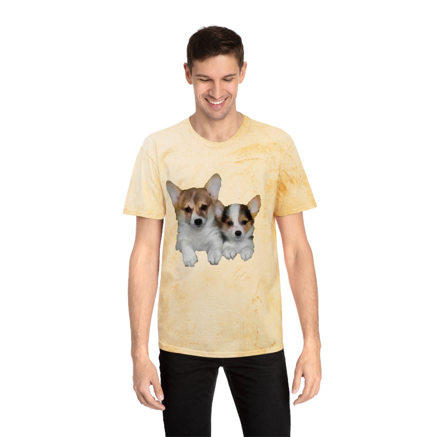 Welsh Corgi 'Cousins' Color Blast T-Shirt by DoggyLips™