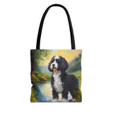 Portuguese Water Dog Polyester Tote Bag (AOP)