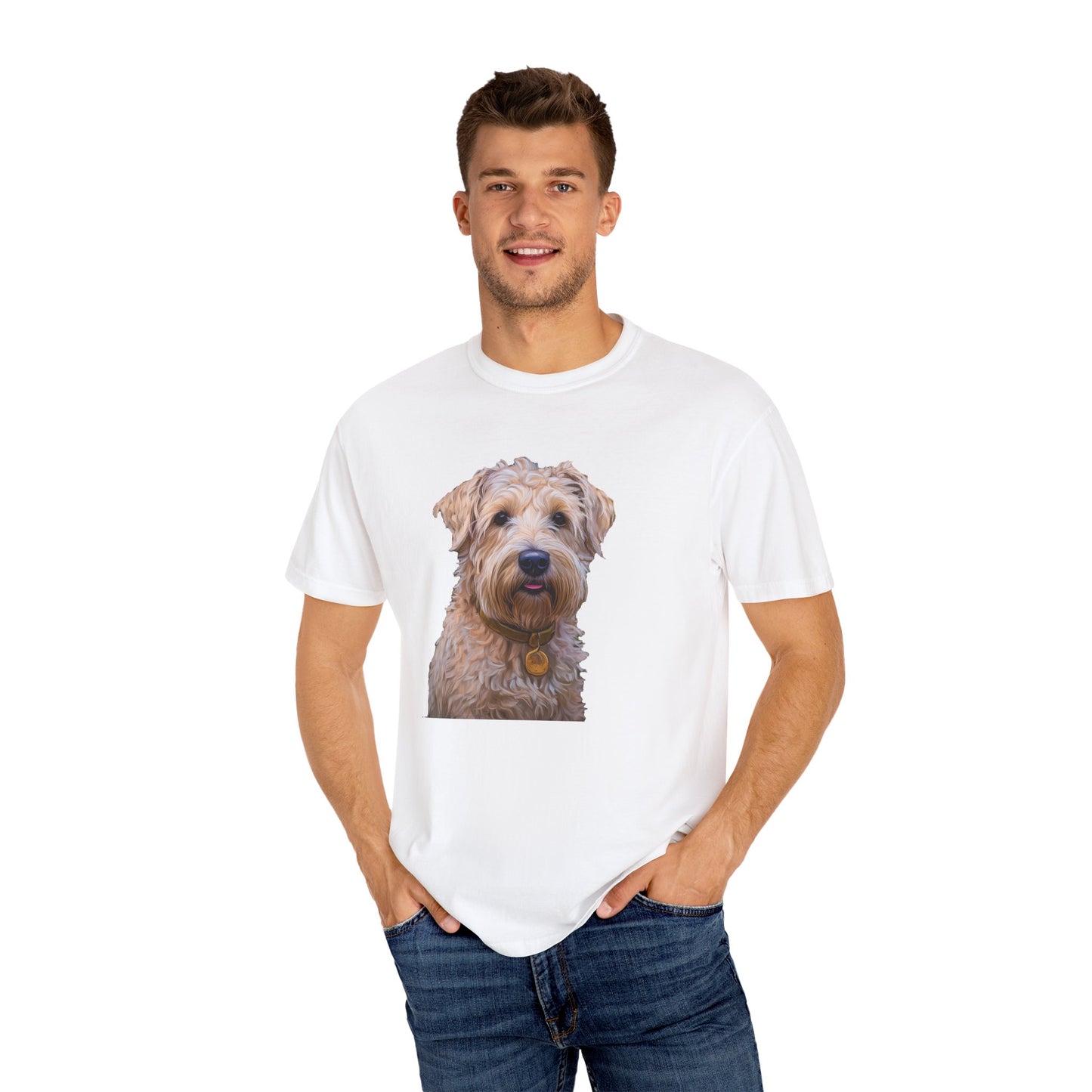 Soft Coated Wheaten Terrier Unisex Relaxed Fit Garment-Dyed T-shirt
