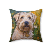 Soft Coated Wheaten Terrier S pun Polyester Throw Pillow