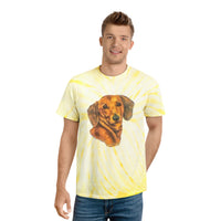 Dachshund 'Doxie 1' Unisex Cotton Tie-Dye Tee, Cyclone