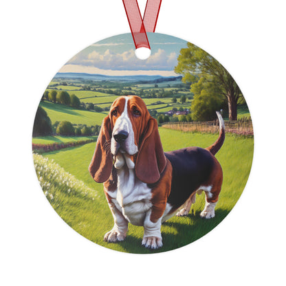 Basset Hound Christmas Tree Metal Ornaments: Timeless Holiday Elegance