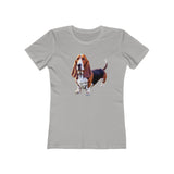 Basset Hound Women's Slim Fit Ringspun Cotton Tee