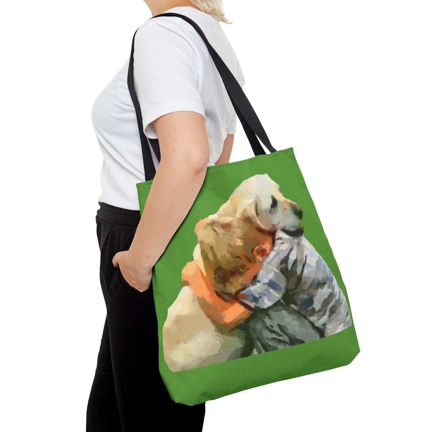 Yellow Lab and Child  -  Tote Bag