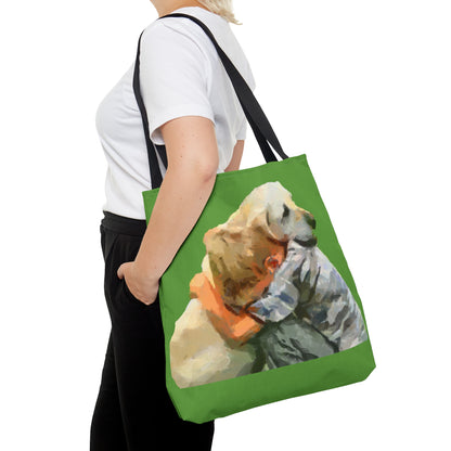 Yellow Lab and Child  -  Tote Bag
