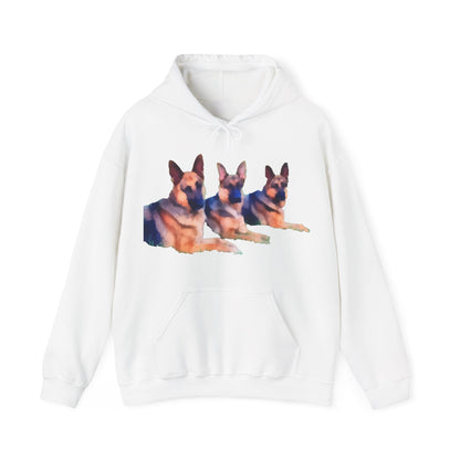 German Shepherd Trio Unisex Hoodie: A Canine Comfort Classic