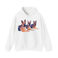 German Shepherd Trio Unisex Hoodie: A Canine Comfort Classic