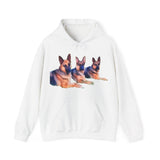 German Shepherd Trio Unisex Hoodie: A Canine Comfort Classic