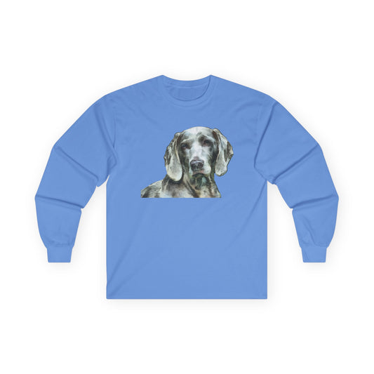 Weimaraner 'Greyson' Unisex Cotton Long Sleeve Tee