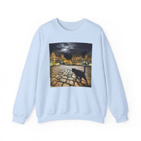 Night Cat Prowling - Unisex 50/50 Crewneck Sweatshirt