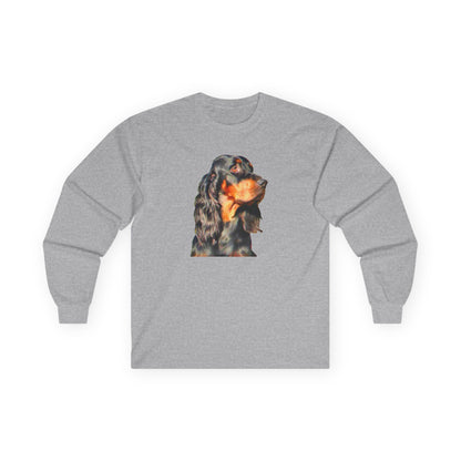 Gordon Setter "Angus" Unisex Cotton Long Sleeve Tee