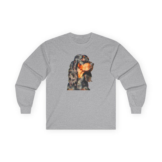 Gordon Setter "Angus" Unisex Cotton Long Sleeve Tee