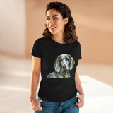 Weimaraner 'Greyson' Women's Midweight Cotton Tee