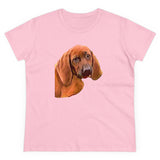 Redbone Coonhound Women's Midweight Cotton Tee